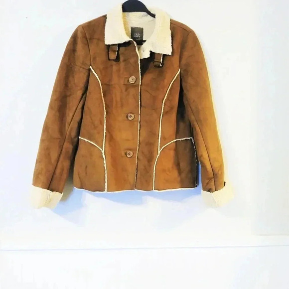 Old Navy Brown Faux Suede Coat - Picture 3 of 7